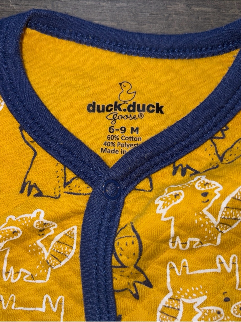 Cozy Cotton Blend Duck Duck Goose Boys Fox Print Sleeper  Size 6-9 Months - Picture 2 of 3